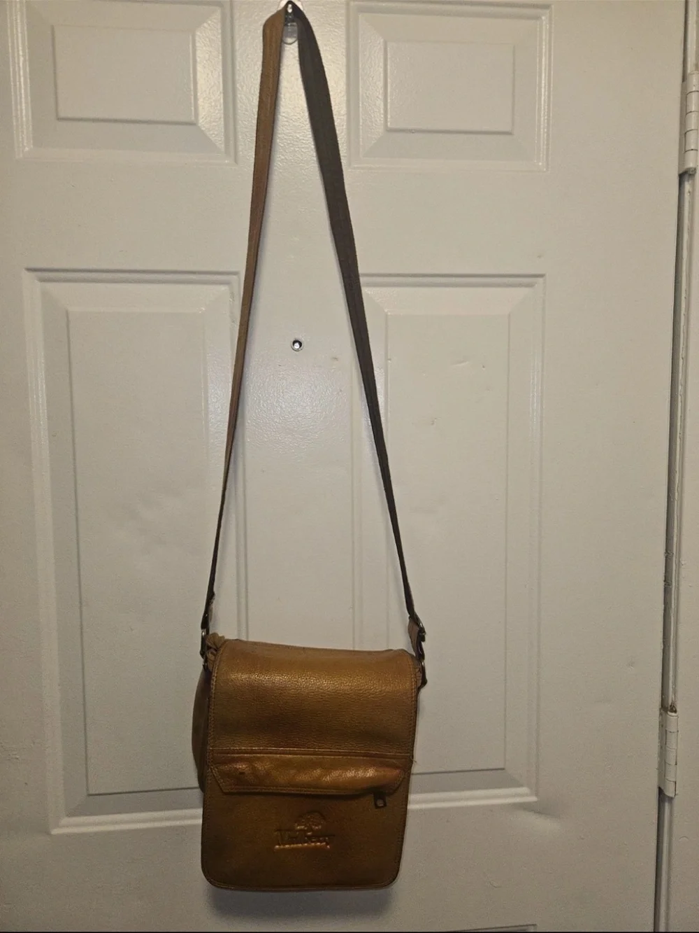 Mulberry Tan Leather Messenger Crossbody Bag